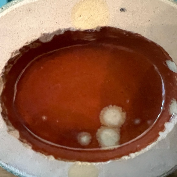 Two-handled Red Clay Vase W/Celadon Glaze - Picture 6 of 6